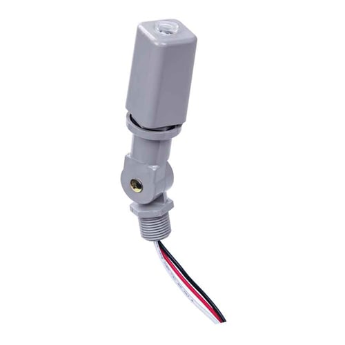 EK4736S Electronic Stem and Swivel Mounting Photocontrol, 105 to 305 V AC, 1000 W Tungsten, 1800 VA Ballast, Box/Fixture Mount, Plastic