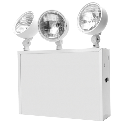 ELT1250NY M2 ELT-NY Industrial Emergency Lighting Unit, 12 W Incandescent Lamp, 120/277 V AC, 3 Heads, Steel