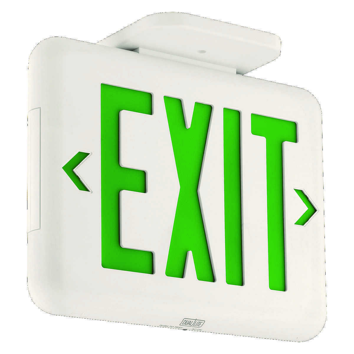 EVEUGWEI Illuminated Standard Universal Face Emergency Exit Sign, LED Lamp, 1.94/2.01 W Fixture, 120 to 277 V AC, White Housing, EXIT Legend