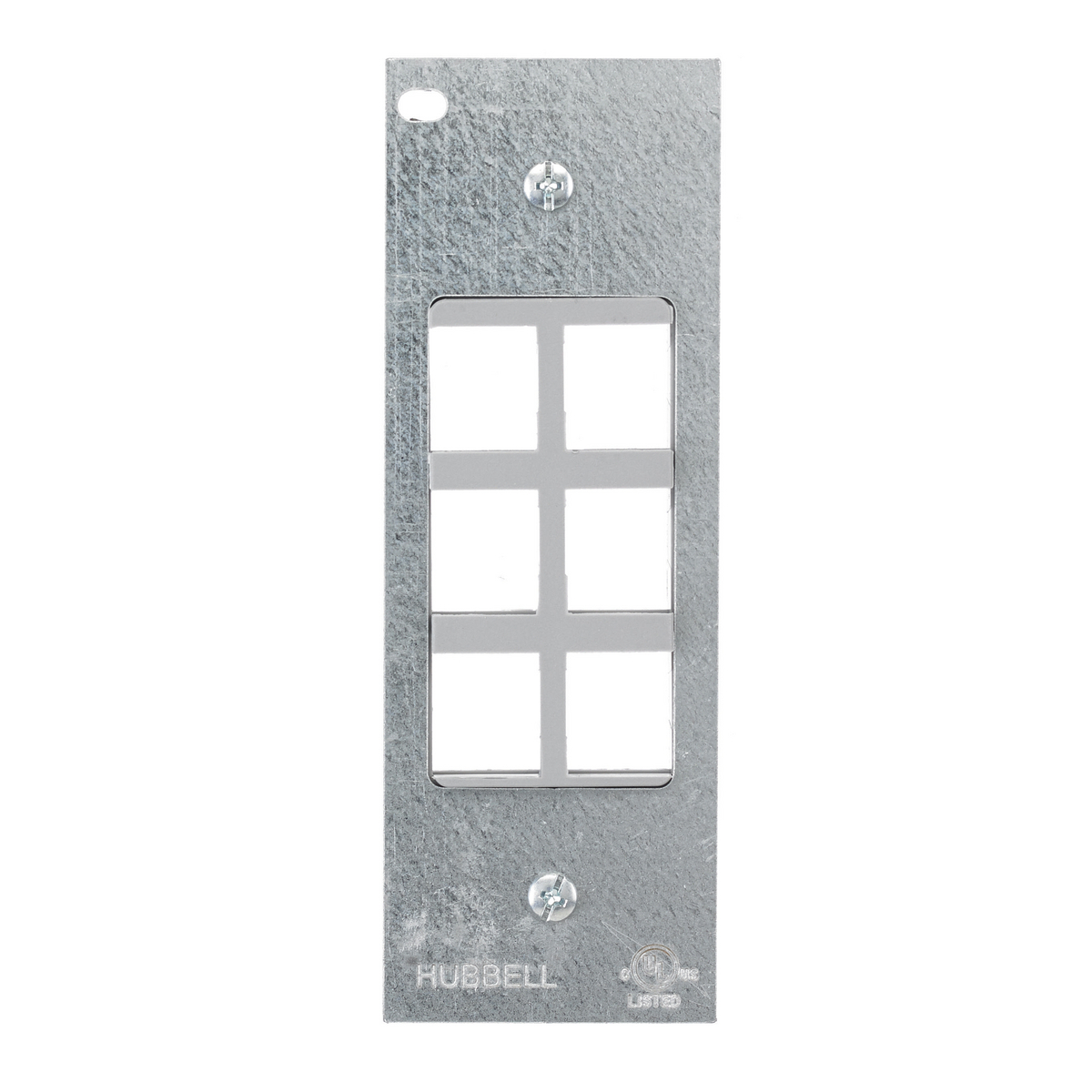 FB10MPKEY CFB10 Standard Sized Mounting Plate, 1.32 in L x 2.64 in W, 10 Gangs, Galvanized Stamped Steel