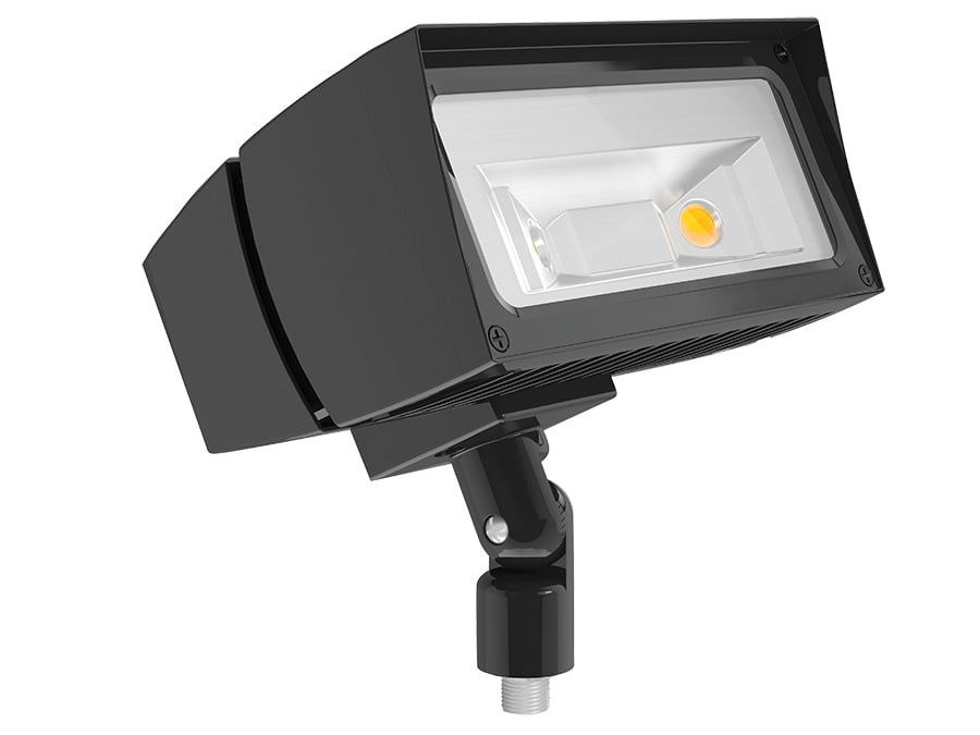 FFLED26 Floodlight Fixture With ON/OFF Driver,) LED Lamp, 27 W Fixture, 120/208/240/277 V AC, Bronze Housing