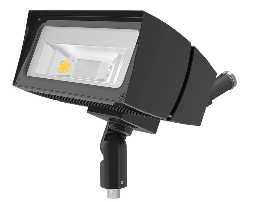 FFLED26N/PCS FFLED Floodlight With ON/OFF Driver, 120 V AC Swivel Photocell,) LED Lamp, 29 W Fixture, 120/208/240/277 V AC, Bronze Housing