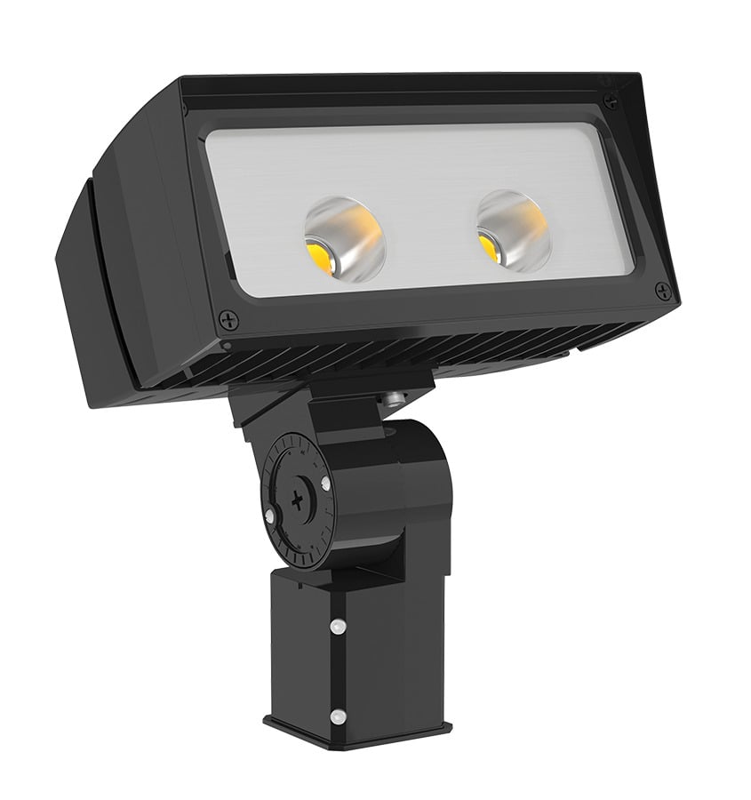 FFLED26SFB44 Floodlight Fixture With ON/OFF Driver,) LED Lamp, 29 W Fixture, 120/208/240/277 V AC, Bronze Housing