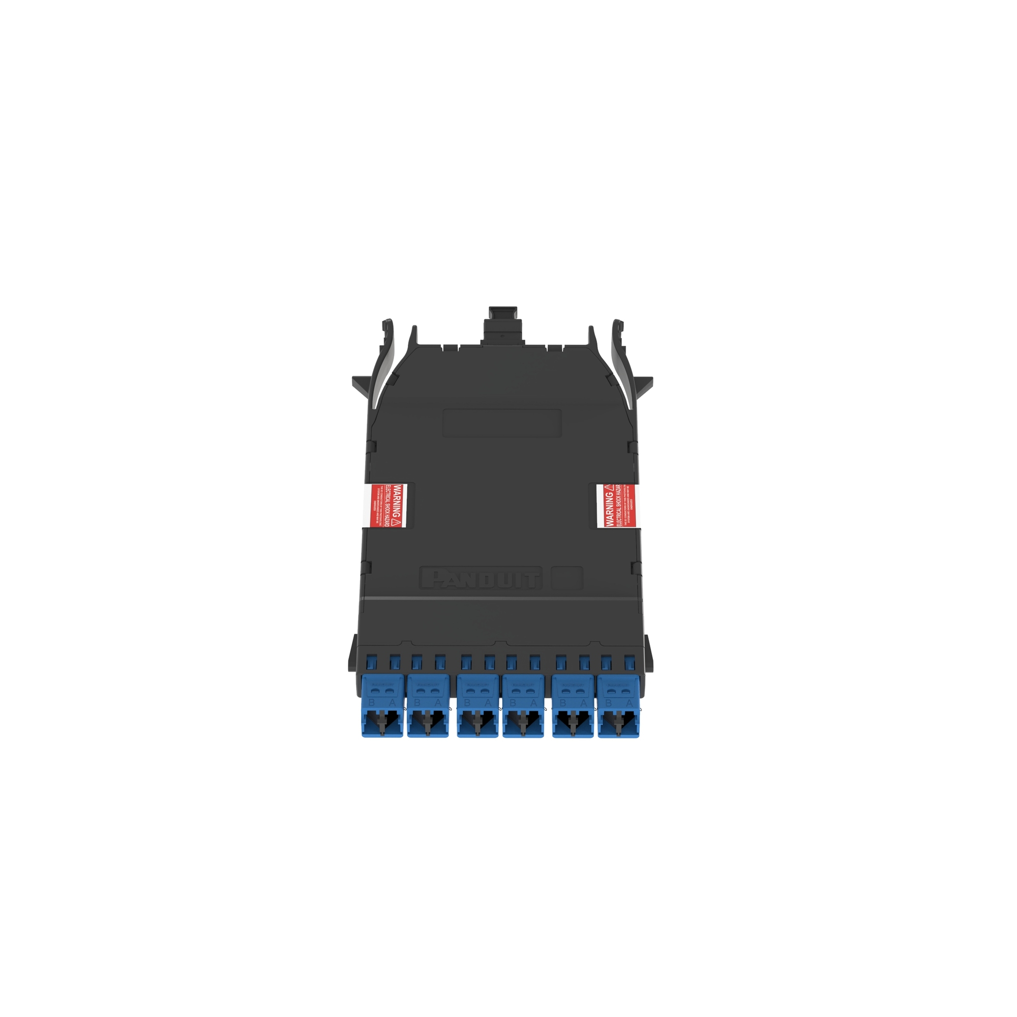 FHC9N-12-10AF HD Flex 6-Port Modified Method A Pair Flipped Standard Fiber Optic Cassette, Duplex Adapter, LC Duplex End A, MPO Plug End B, 12 9/125 um OS2 Single Mode Fiber