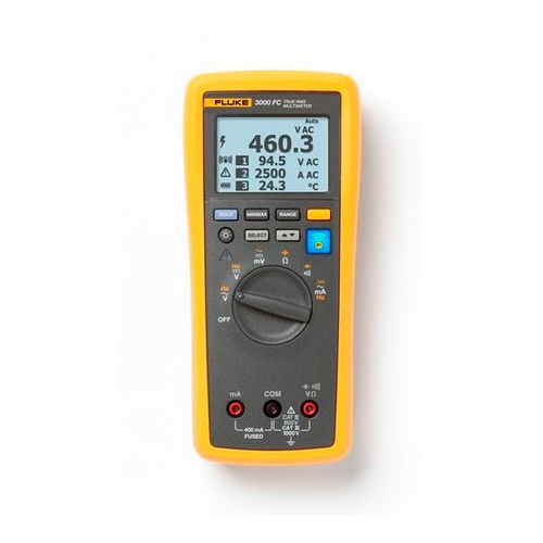 FLK-3000FC Multimeter Electronic Measuring Probe, 600 mV, 6/60/600/1000 V AC/DC, 400 A, 1% +3/2 % +3/0.09 % +2/0.15 % +2 Accuracy