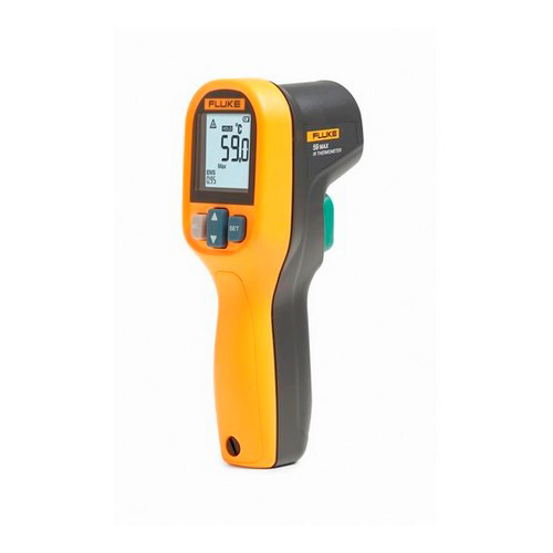 FLUKE-59/MAXNA Infrared Thermometer, -30 to 350 deg C, +/-2 % Accuracy, 8:1 Focus Spot, 0.1 to 1, AA Battery