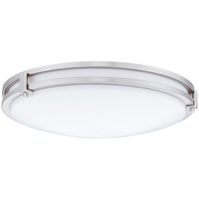 FMSATL 13 14830 BN M4 FMSATL 13 High Performance Round Saturn Flush Mount Lighting, 10.4 W Fixture, 120 V AC, Brushed Nickel Housing