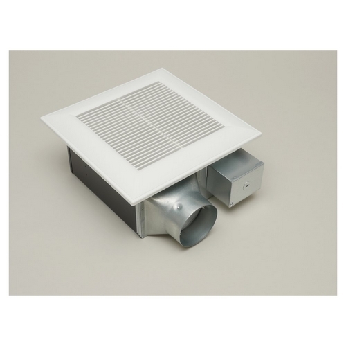 FV-08-11VF5 EZ Bathroom Ventilation Fan, 80/110 cfm, 4 in, 3 in Dia Duct, 21.1/26.5 W, 120 VAC, 0.18 to 0.23 A, 0.3 sones, Import