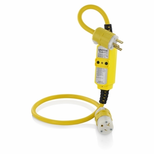 GFM20-3C 2-Pole SJTW Grounding Heavy Duty Manual Reset Portable GFCI Extension Cord Set, 120 VAC, (3) 12 AWG, 3 ft L
