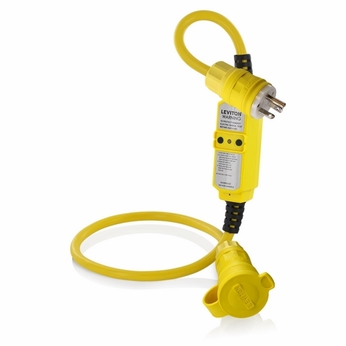 GFM20-3WC 2-Pole SJTW Manual Reset Portable GFCI Extension Cord Set, 120 VAC, (3) 12 AWG, 3 ft L