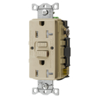 Power Protection Devices, Receptacle, Self Test, GFCI, Commercial Grade, 20A 125V, 2-Pole 3-Wire Grounding, 5- 20R, Ivory