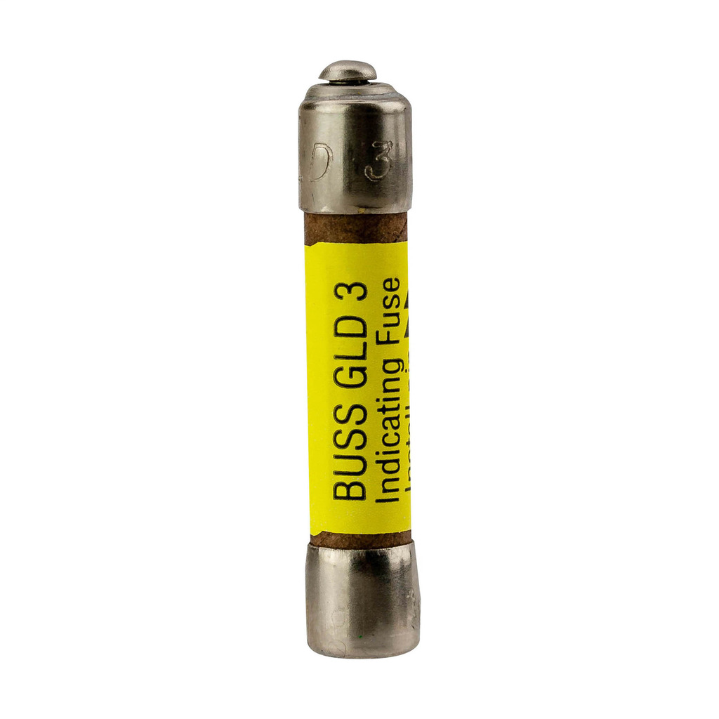 GLD-3 GLD Low Voltage Non-Time Delay Pin Indicating Fast Acting Fuse, 3 A, 125 V AC, 10 kA Interrupt, Class: Supplemental, Cylindrical Body