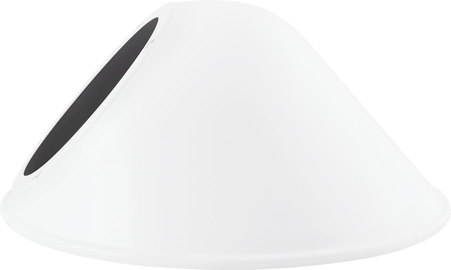 GSAC11W Lamp Shade, Angled Cone Shape, 5.29 in H x 11.22 in W, For Use With LED Gooseneck Light Fixture, Aluminum, White