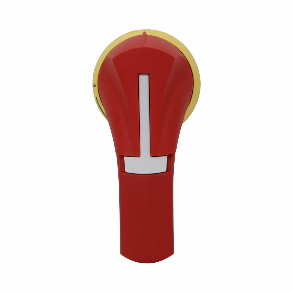 H4X-06SR External Padlockable Right Side Operated Pistol Handle, 2-7/8 in L x 2-7/8 in W x 6-1/2 in H, Red/Yellow