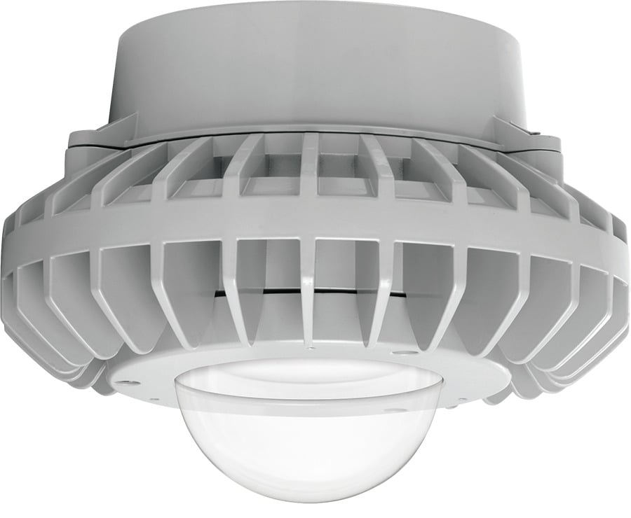 HAZPLED26C HAZBLED Vaporproof Fixture,) LED Lamp, 27 W Fixture, 120/208/240/277 VAC, Gray/Polyester Powder Coated Housing