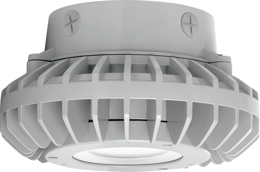 HAZXLED42CF Hazardous Location Fixture,) LED Lamp, 42 W Fixture, 120/208/240/277 V AC, Gray Housing