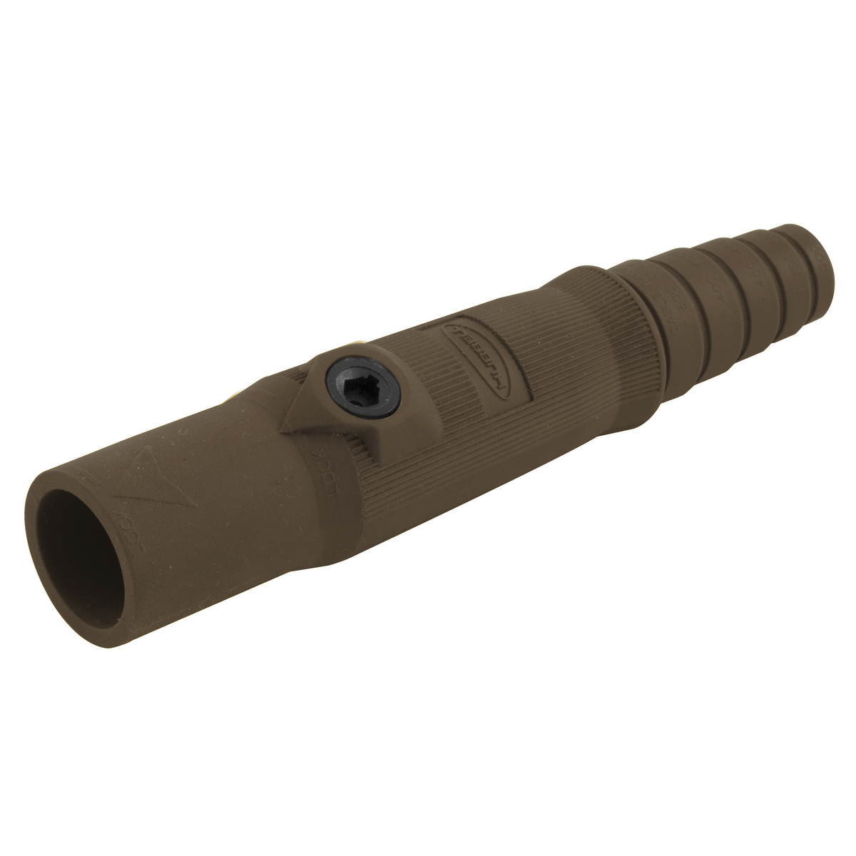 HBL15MBN 15 Series Male Insulated In-Line Plug With SC/PPC Cord, 600 V AC/250 V DC, 150 A, 8 to 2 AWG Wire, Setscrew Connection