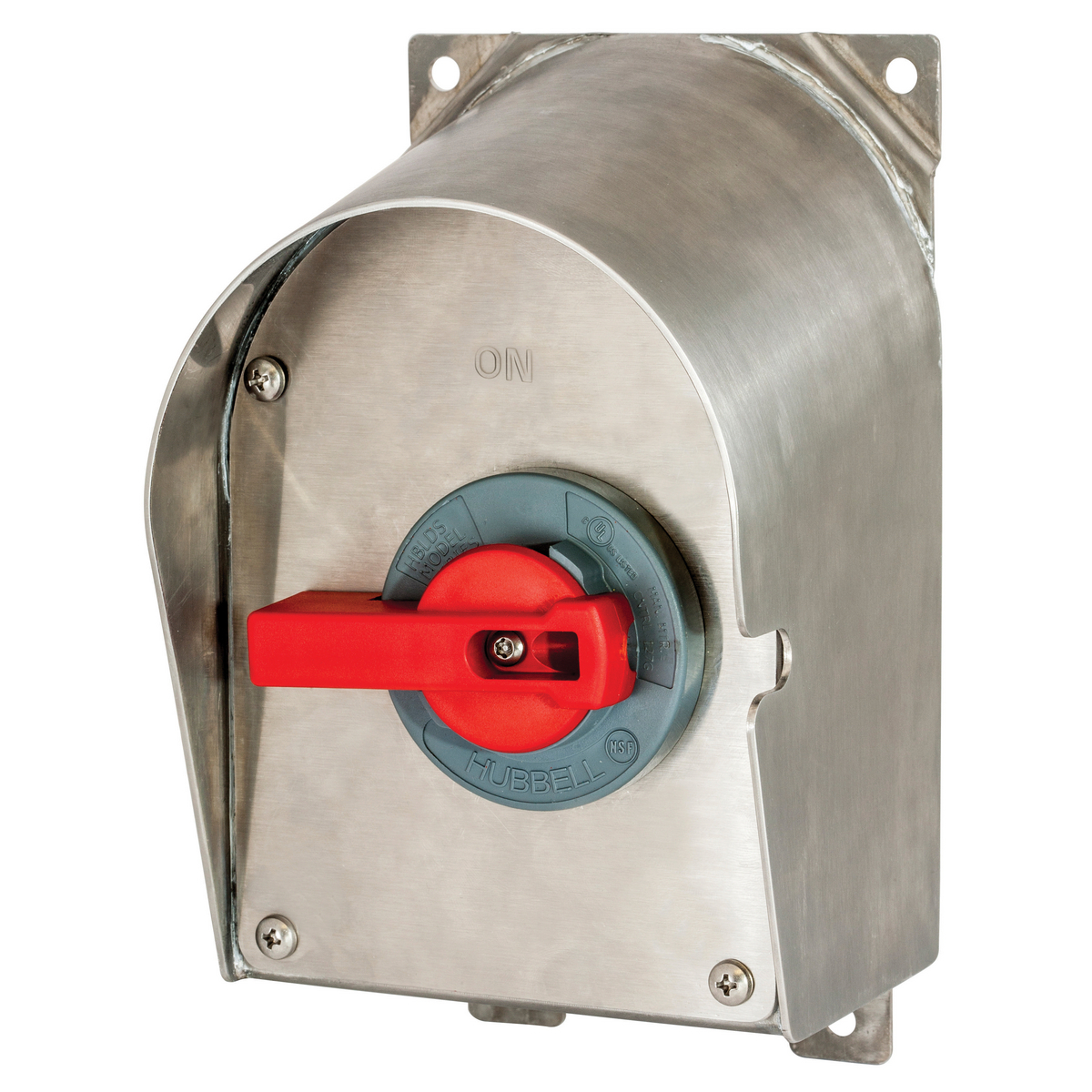 HBLDS6SSRVFD Sloped Top Standard Unfused Enclosed Disconnect Switch With AC2 Auxiliary Contacts, 600 V, 60 A, 50 hp, 3 Poles