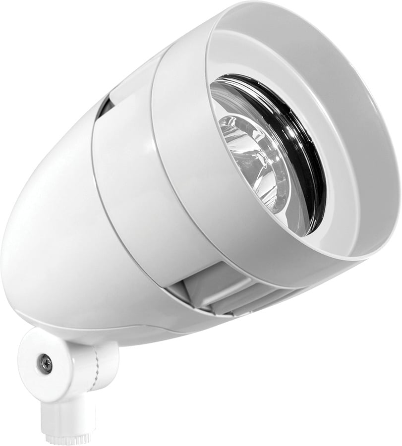 HBLED18W Floodlight With Flood Reflector,) LED Lamp, 19 W Fixture, 120/208/240/277 VAC, White Housing