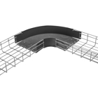 Hubbell Wiring Device Kellems, Wire and Basket Tray, Preformed Radius 90Degree Elbow, 4" Wide X 12" High, Pre-Galvanized