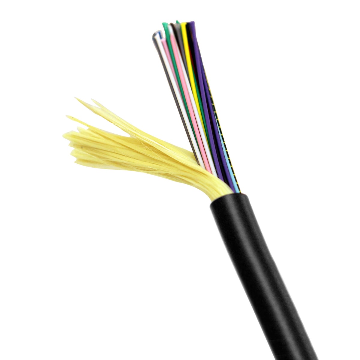HFCD14012R4BK OM4 Multi-Mode Riser Tight Buffer Fiber Optic Cable, Reel Packaging, 12 Fiber, 50 um Core