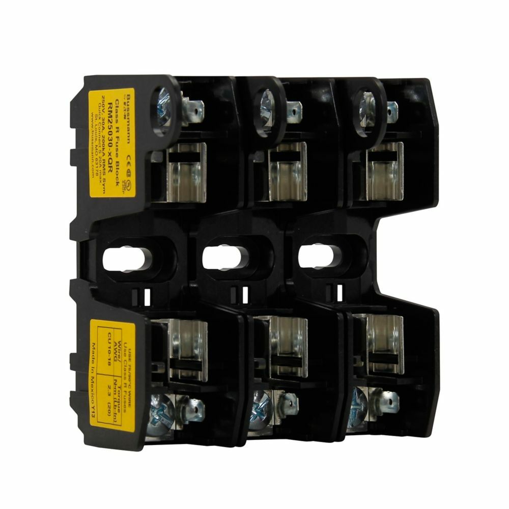 Eaton Bussmann series HM modular fuse block, 250V, 0-30A, QR, Two-pole