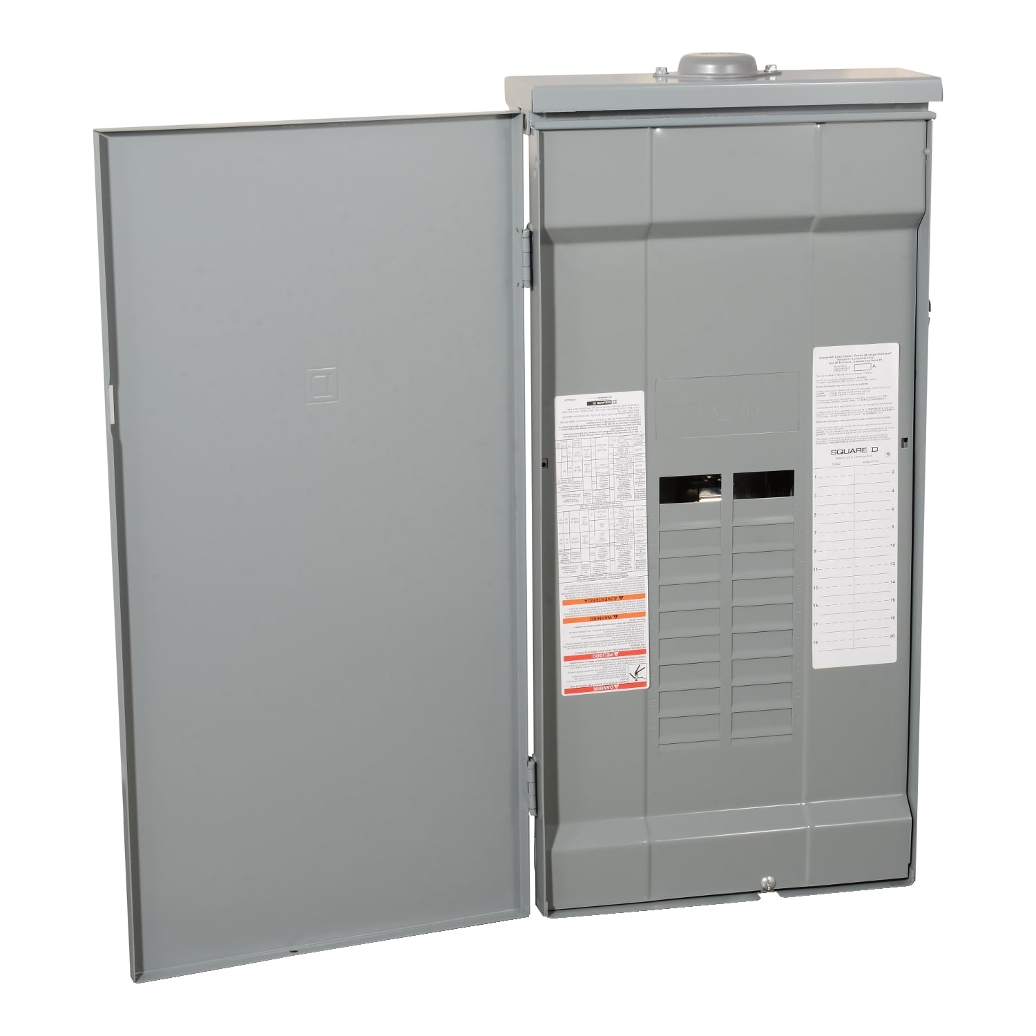 HOM2040L225PRB Homeline Load center, Homeline, 1 phase, 20 spaces, 40 circuits, 225A convertible main lugs, PoN, NEMA3R