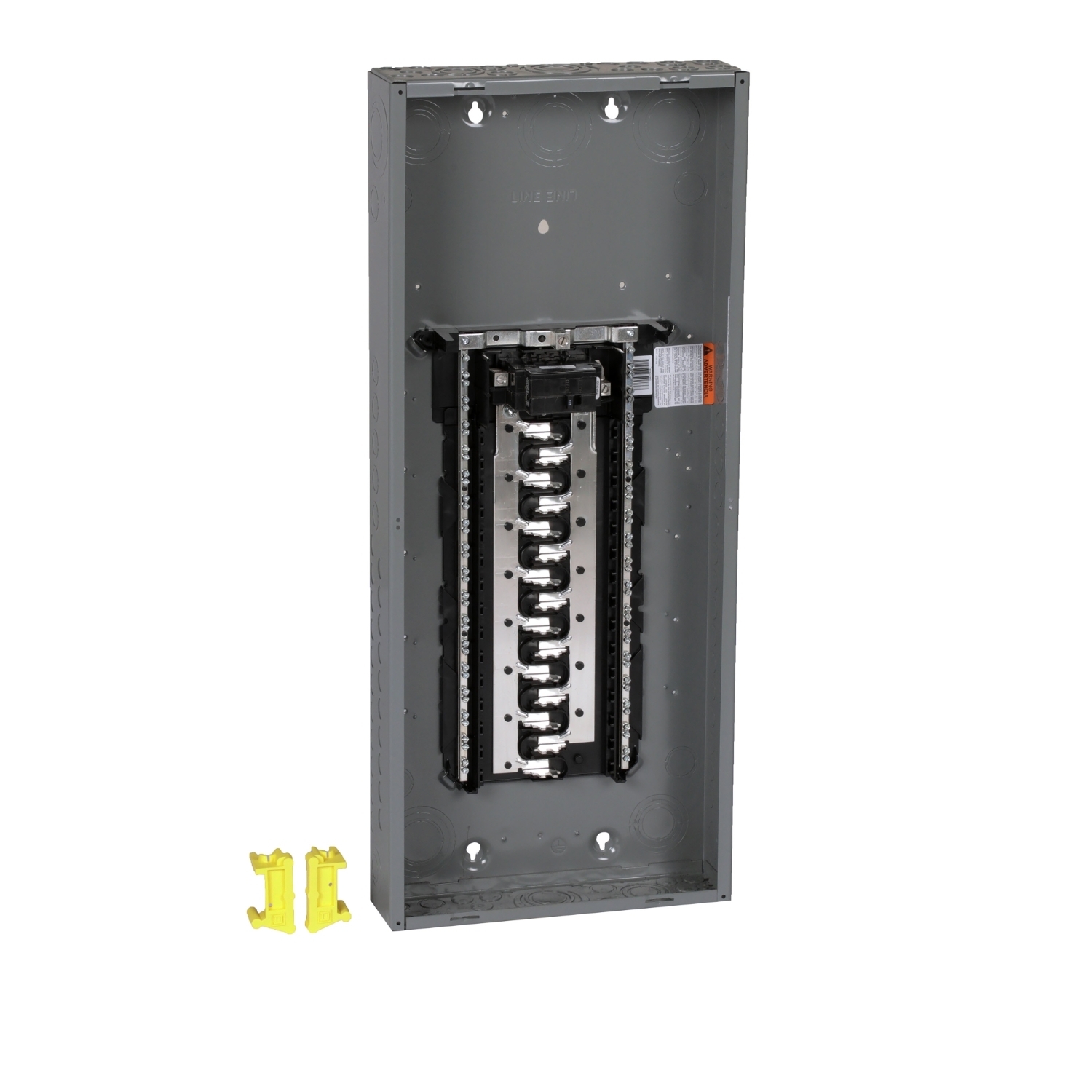 HOM3060M125PC Homeline Load center, Homeline, 1 phase, 30 spaces, 60 circuits, 125A convertible main breaker, PoN, NEMA1, combo cover