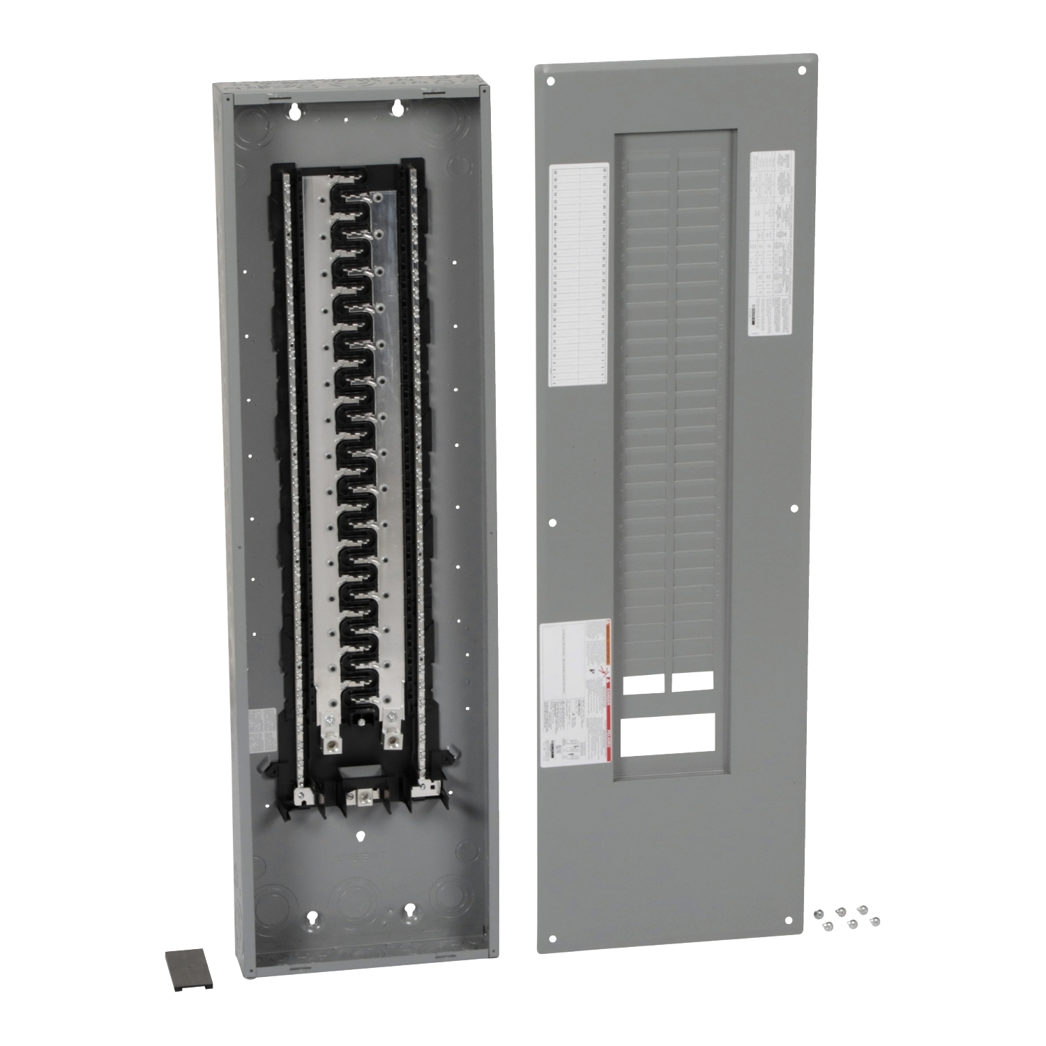 HOM60120L225PC Homeline Load center, Homeline, 1 phase, 60 spaces, 120 circuits, 225A convertible main lugs, PoN, NEMA1, combo cover