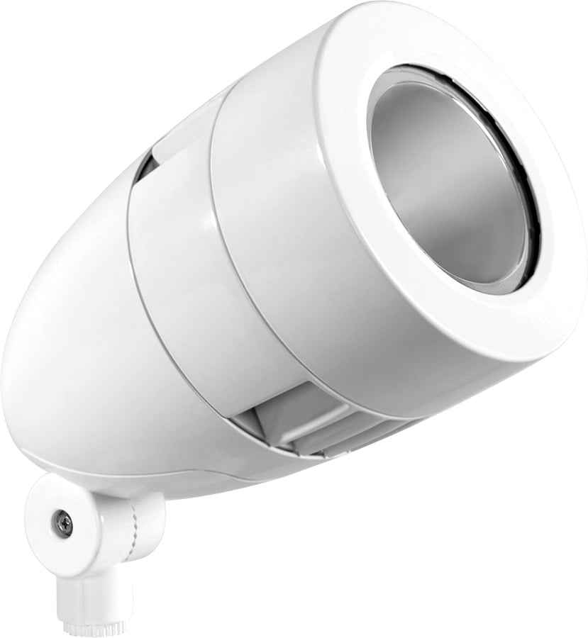 HSLED26W Bullet Standard Floodlight Fixture,) LED Lamp, 27 W Fixture, 120/208/240/277 VAC, White Housing