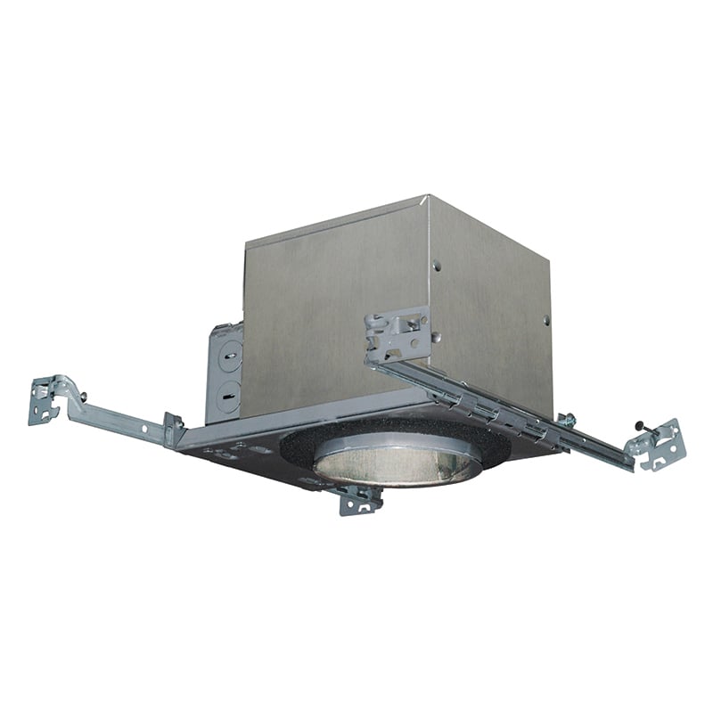 IC1 LEDT24 IC1LED New Construction Round Downlight Housing With Trim, LED Lamp, Insulated Insulation, 120 VAC, 4-1/2 in Ceiling Opening, Aluminum Housing