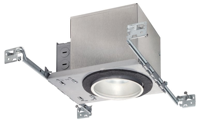 IC1LED G4 06LM 27K 90CRI 120 FRPC New Construction Round Downlight Housing, LED Lamp, Insulated Insulation, 120 V AC, 4-1/2 in Ceiling Opening, Aluminum Housing