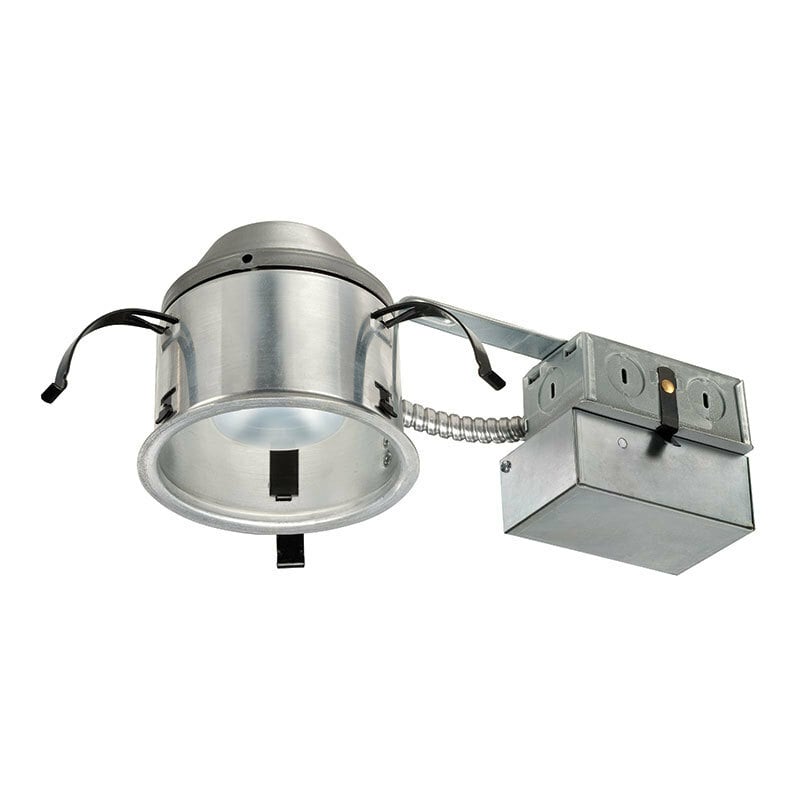 IC1RLED G4 09LM 27K 90CRI 120 FRPC Remodel Round Downlight Housing With Trim, LED Lamp, Insulated Insulation, 120 V AC, 4-3/8 in Ceiling Opening, Aluminum Housing