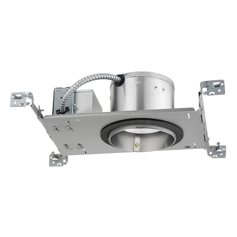 IC20LED G4 14LM 30K 90CRI 120 FRPC New Construction Round Downlight Housing With Trim, LED Lamp, Insulated Insulation, 120 V AC, 5-5/8 in Ceiling Opening, Aluminum Housing
