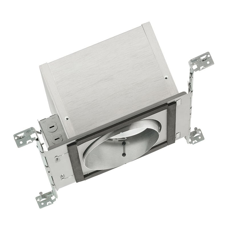IC926LED G4 09LM 30K 90CRI 120 FRPC New Construction Round Slope Downlight Housing With Trim, LED Lamp, Insulated Insulation, 120 V AC, 6-11/16 x 7-1/32 in Ceiling Opening, Aluminum Housing
