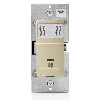 IPHS5-1LI 1-Pole Manual Humidity Sensor and Fan Control, 120 VAC, 5 A, On/Off Operational Mode, Ivory