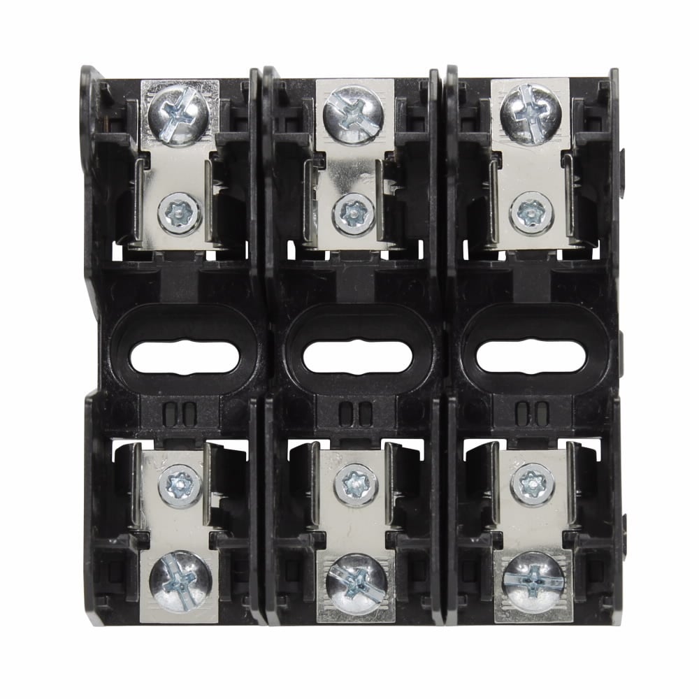 Eaton Bussmann series JM modular fuse block, Modular fuse block, 0-30 A, Three-pole, Class J, 200 kA, Philslot screws/pressure plate, 200 kAIC, 600 V