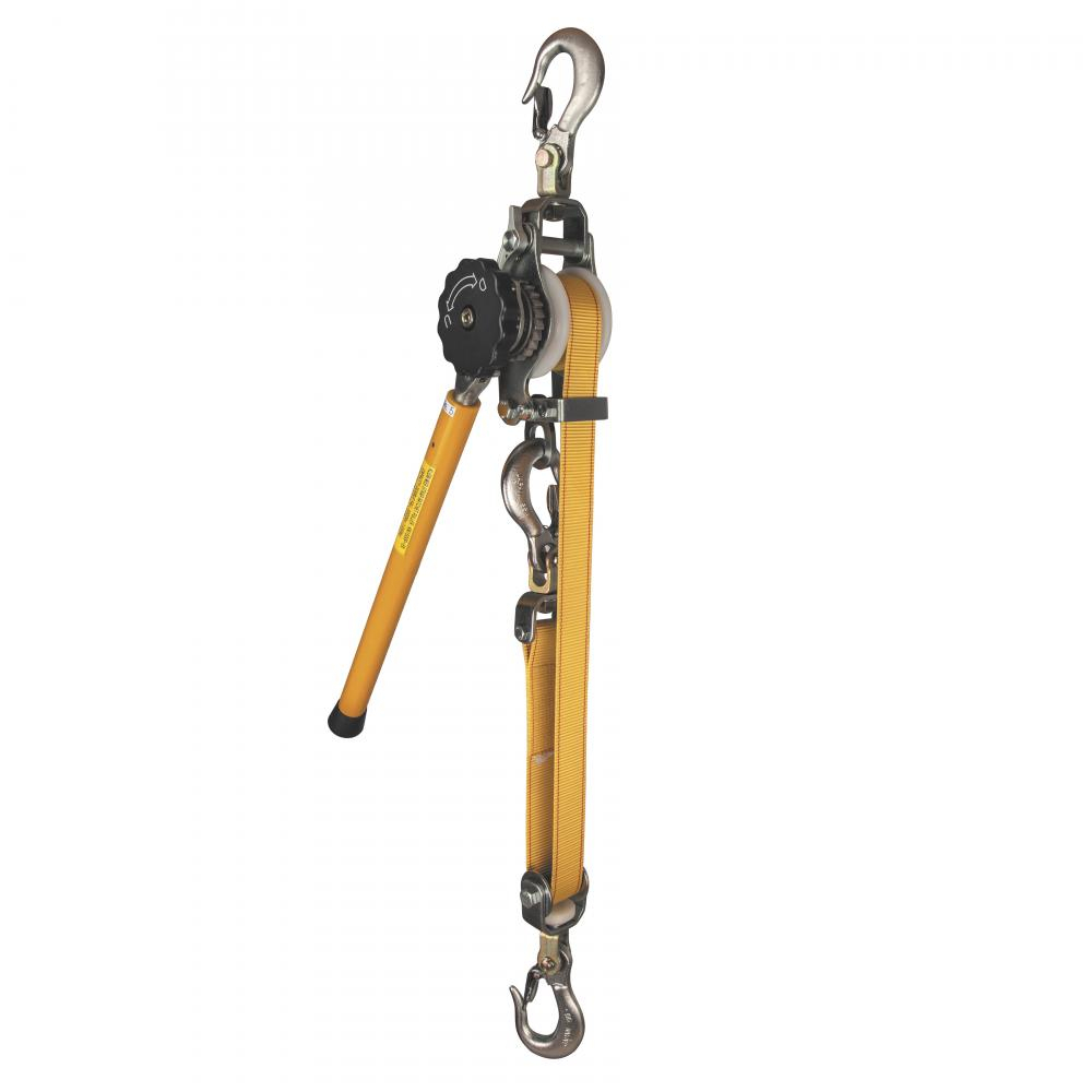 KN1500PEX Web Strap Ratchet Hoist, 1500 lb Single Line/3000 lb Double Line Load, 20 to 138 in, 26 to 79 in Pulling