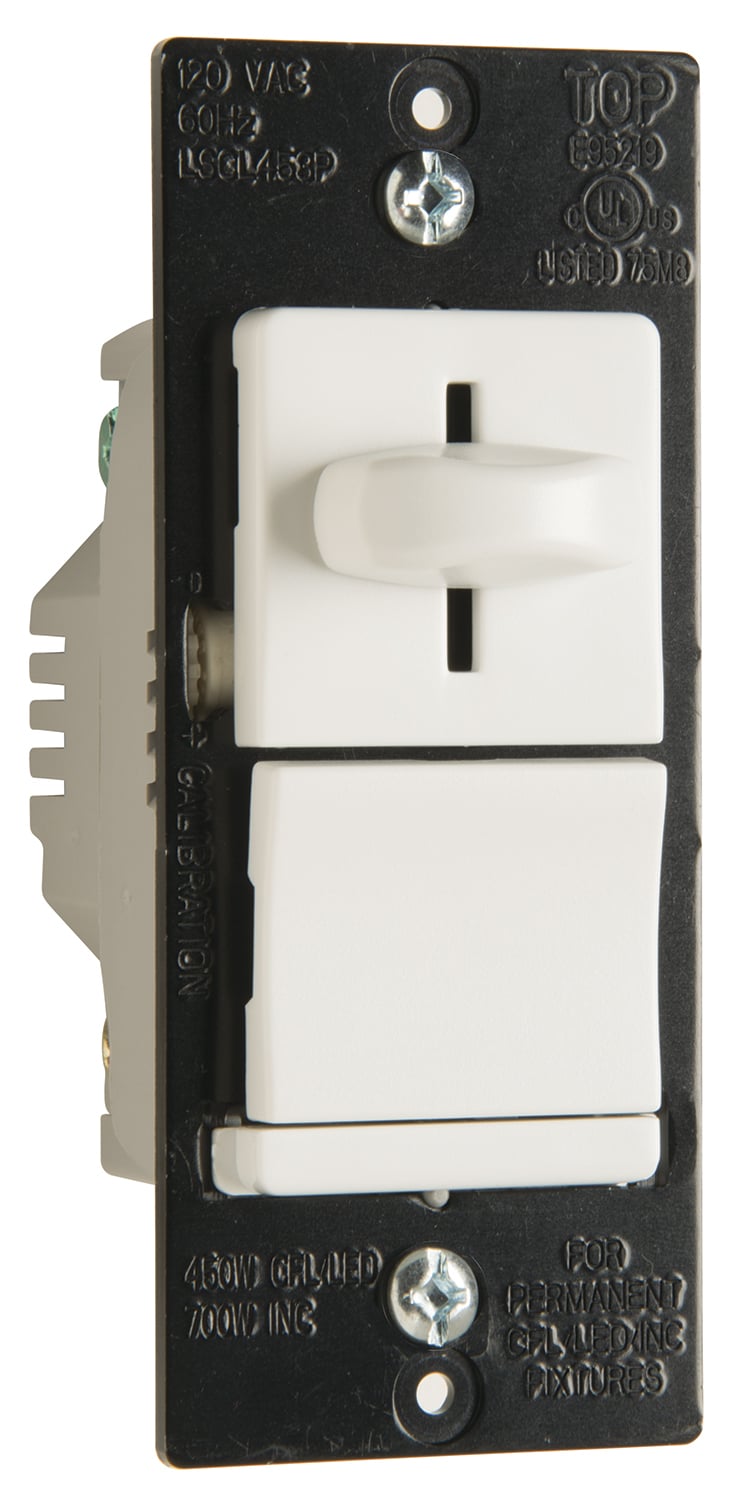 LSCL453P LS Series CFL/LED/Incandescent 3-Way Slide Dimmer, Non-Preset, Brown