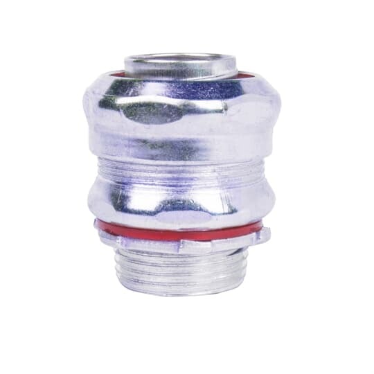 LT200-SC Steel City Straight Liquid Tight Conduit Connector, 2 in Trade, Steel, Zinc Plated