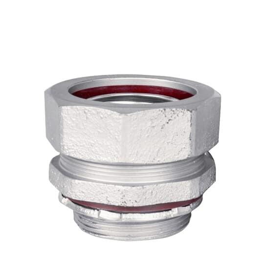 LT250-SC Steel City Straight Liquid Tight Conduit Connector, 2-1/2 in Trade, Malleable Iron, Zinc Plated