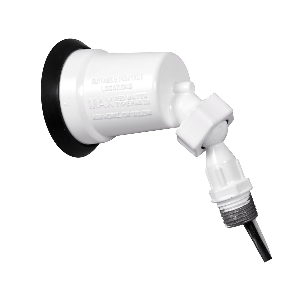 LTS100WH Swivel Lampholder, 75 to 150 W Lamp, 120 V AC, E26 Lamp