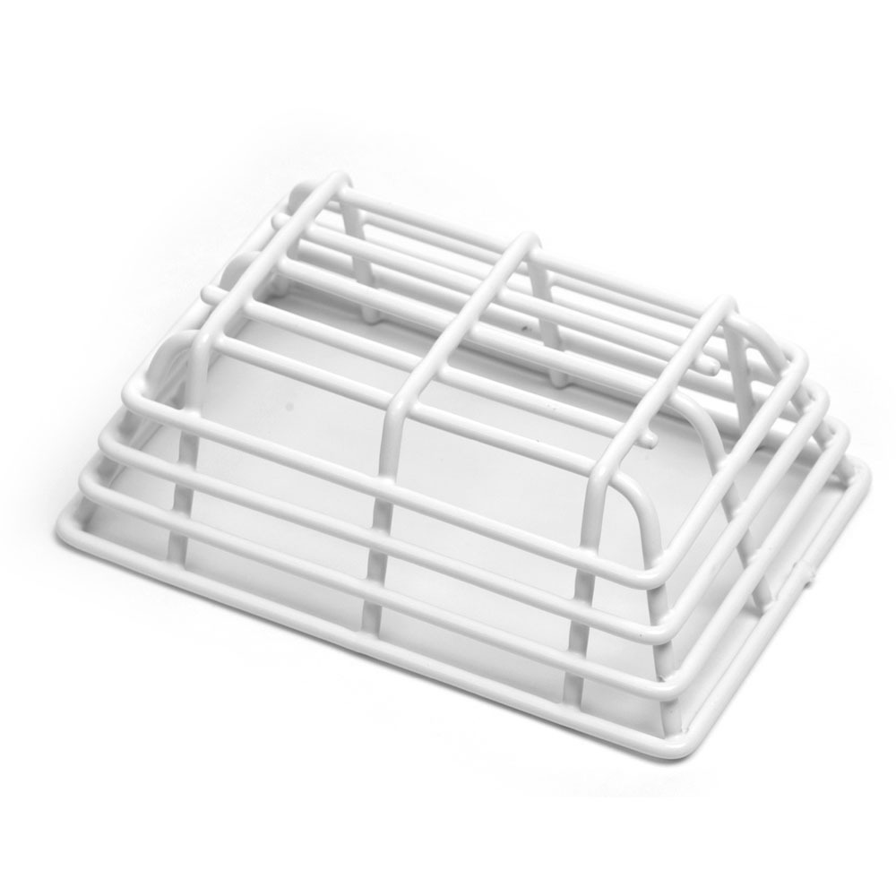 L-WIRECAGE-WBX In-Wall Sensor Wire Guards with Mounting Clips, Heavy Duty, Coated, 9-Gauge, White