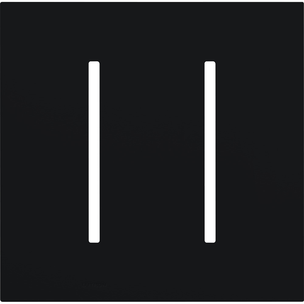 LWT-GG-BL New Architectural Wall Plate, Fits Grafik T Controls, 2 Gang, Matte, Black