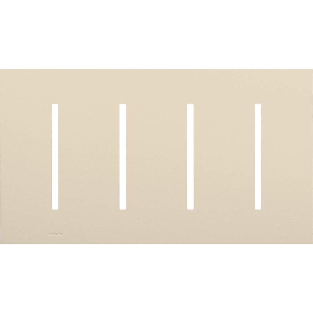 LWT-GGGG-LA New Architectural Wall Plate for Grafik T Controls, 4 Gang, Matte, Light Almond