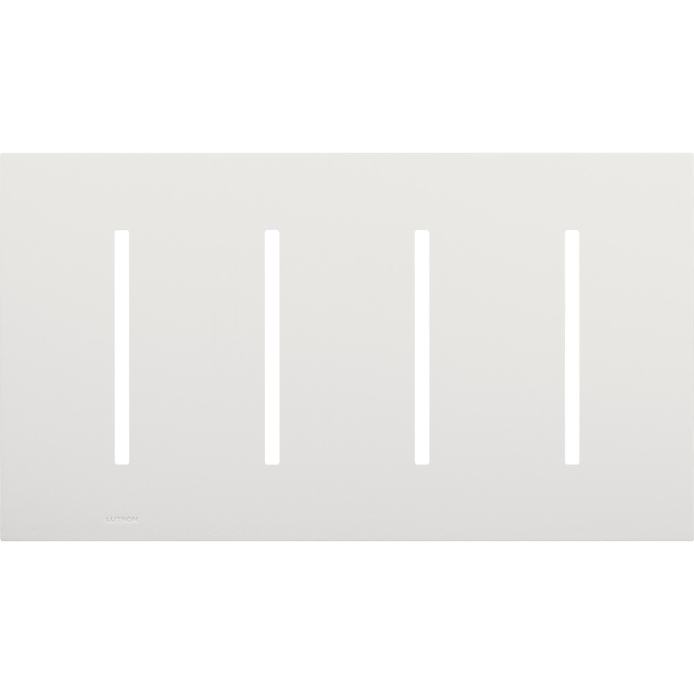 LWT-GGGG-WH New Architectural Wall Plate for Grafik T Controls, 4 Gang, Matte, White