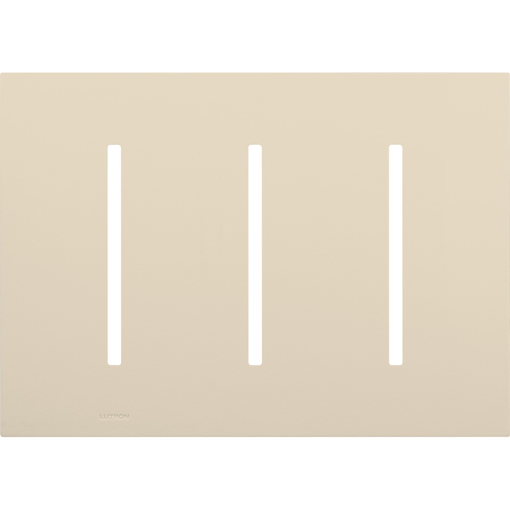 LWT-GGG-LA New Architectural Wall Plate for Grafik T Controls, 3 Gang, Matte, Light Almond