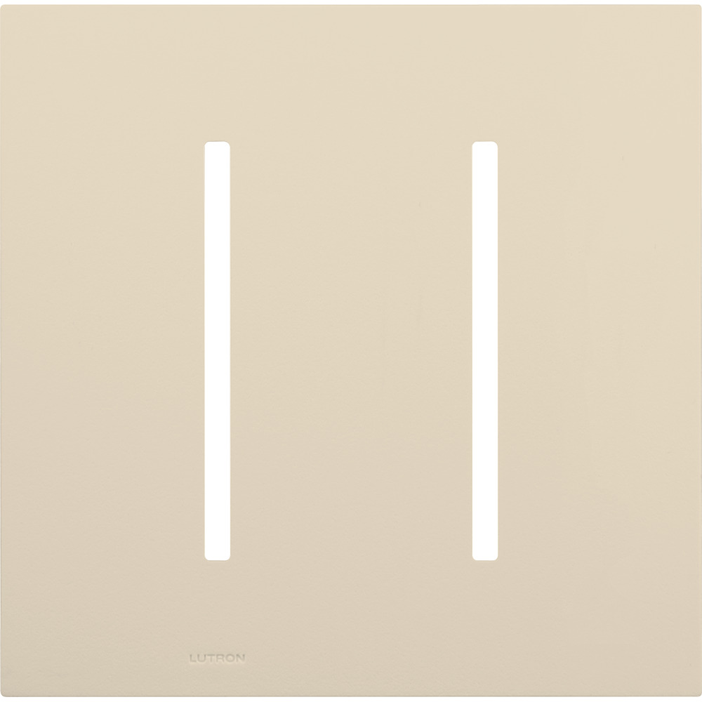 LWT-GG-LA New Architectural Wall Plate, Fits Grafik T Controls, 2 Gang, Matte, Light Almond