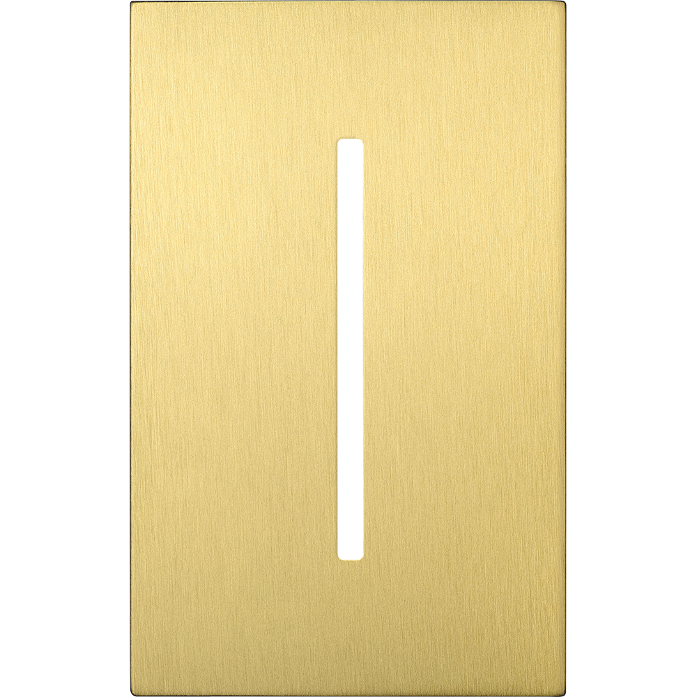 LWT-G-SB New Architectural Wall Plate for Grafik T Controls, 1 Gang, Metal, Satin Brass