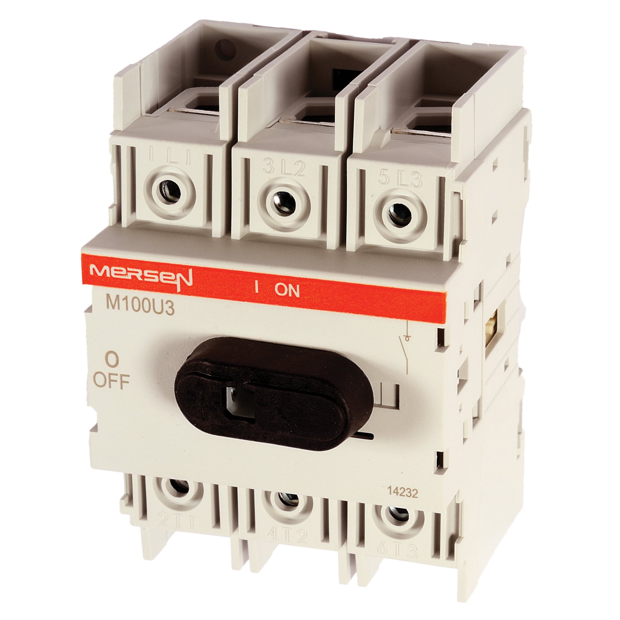 M100U3 Non-Fusible Front Operated Disconnect Switch, 600 V AC, 100 A, 5 hp, 15 hp, 30 hp, 50 hp, 50 hp, 3 Poles